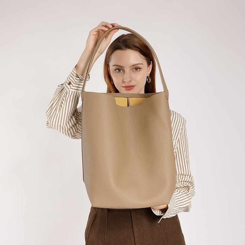 Hot Selling Women's Bags, Armpit Shoulder Bags, Commuting High-end Tote Bags, Large Capacity Women's Bags, Hand-held Leather Bucket Bags