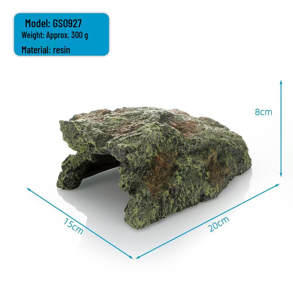 Reptile Sunning & Climbing Platform with Hiding Cave for Turtles, Lizards, Snakes, and Small Pets.