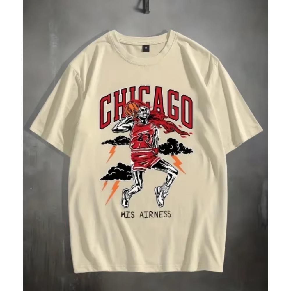 High Quality Cotton Men's Short-sleeved Fashion Hip-hop Retro T-shirt Summer Oversized Crew Neck Top Men's Unisex