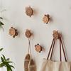 Household Solid Wood Hook Kitchen Item Wall Hook Hanger Punch Creative Animal Turtle Decorative Hooks Coat Rack Home Storage