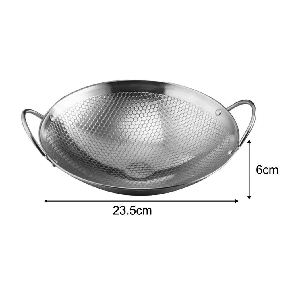 Stainless Steel Wok Pan for Home and Restaurant Stir-Frying