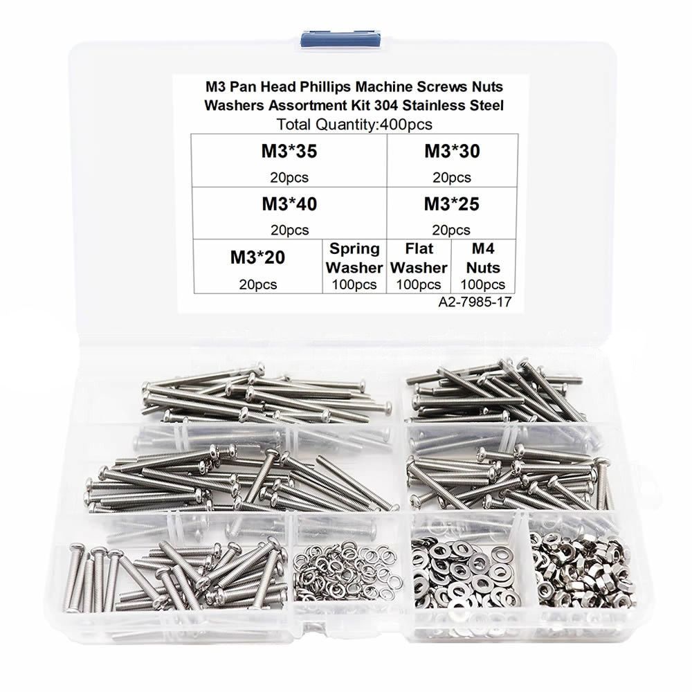 

400шт. Винты с крестообразным шлицем Электронные товары Ремонт мебели, изделия из дерева и проекты DIY