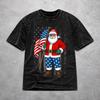 Novelty Men Women Christmas In July Vacation Tee Shirt Oversize Washed  T Shirts Outfits