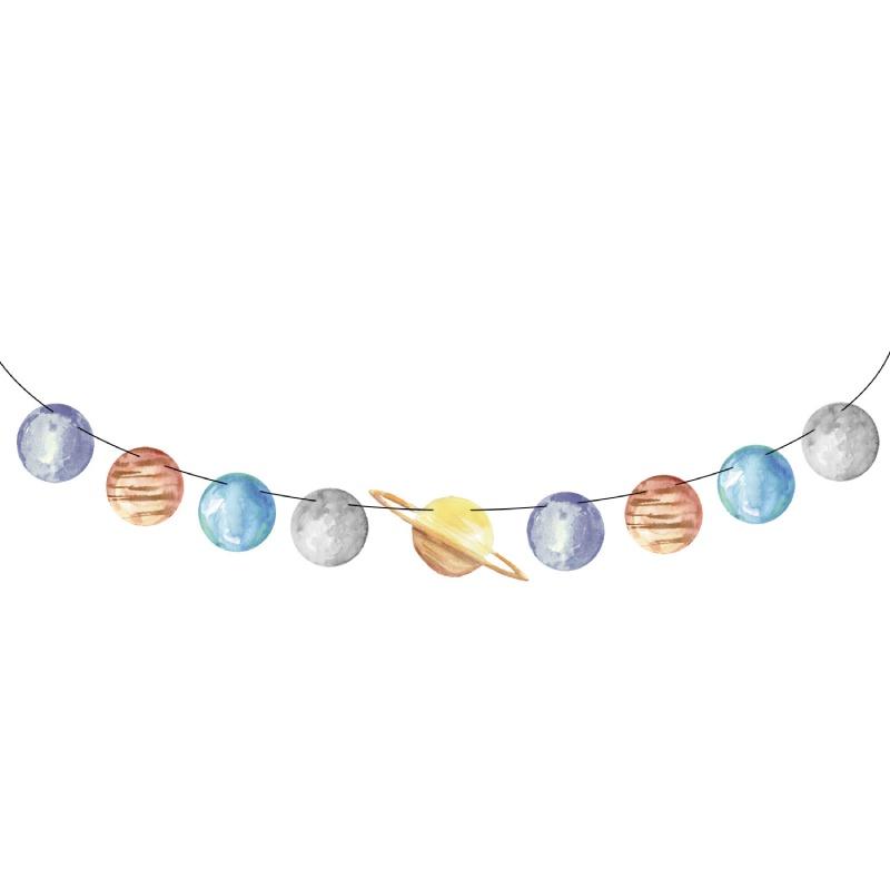 Themed Space Outer Spaceman Rocket Birthday Party Decor Set Banner Topper Cake