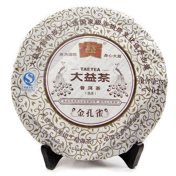 Gold Peacock * 2009 Yunnan Menghai Dayi Tea Factory TAETEA Ripe Pu Er Puer 357g