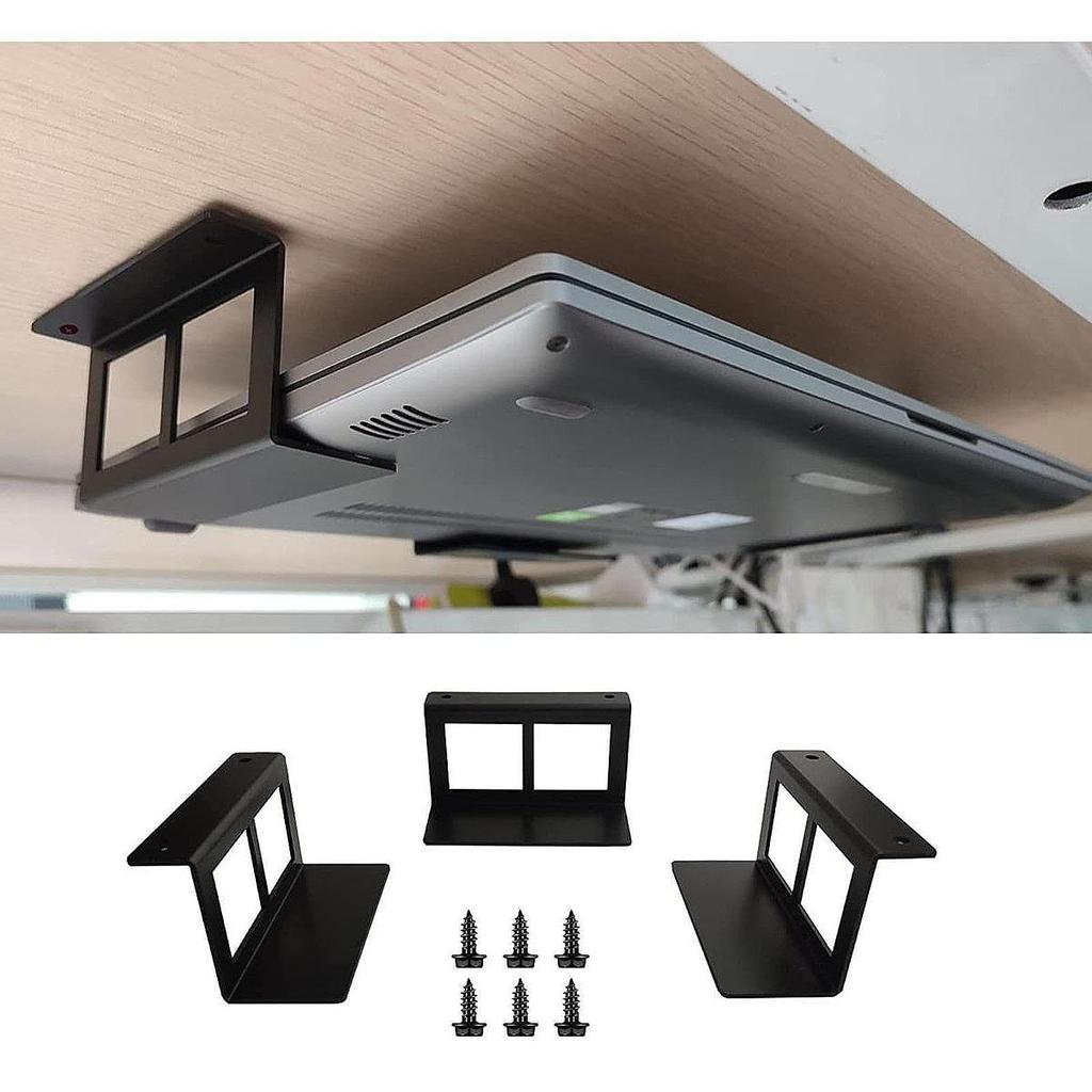 QHStealthy Under-Desk Laptop Mount Bracket Stand Set, Notebook Holder, Easy Installation, Improved Stability, Creative Shelf Notebook Bracket, S