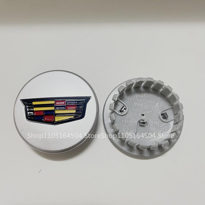AABHW1 4pcs Car Wheel Center Hub Caps Cover Emblem for Cadillac Escalade CTS CT5 XT5 XTS XLR BLS SLS STS ATS Auto Tire OEM 9597375