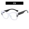  New Fashion Double Color Cat Eye Women Glasses Frame Clear Anti Blue Light Optical Leopard Eyewear