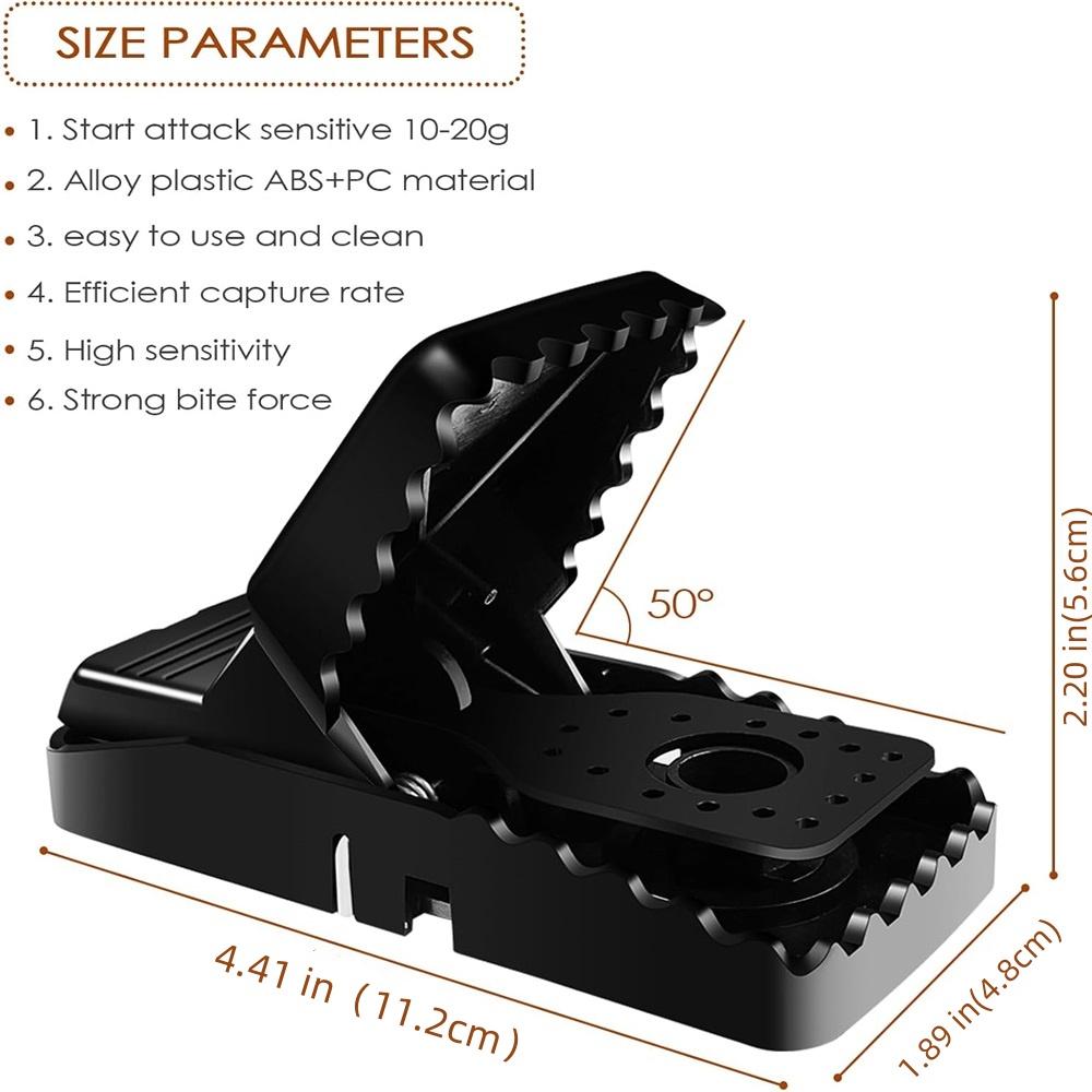 Rat Trap, Impact Traps, Pack Of 6 Mouse Traps, Test Winner, Reusable Mouse Traps, Plastic, Rat Traps, Mouse Traps For Home And Outdoors, Mouse Trap