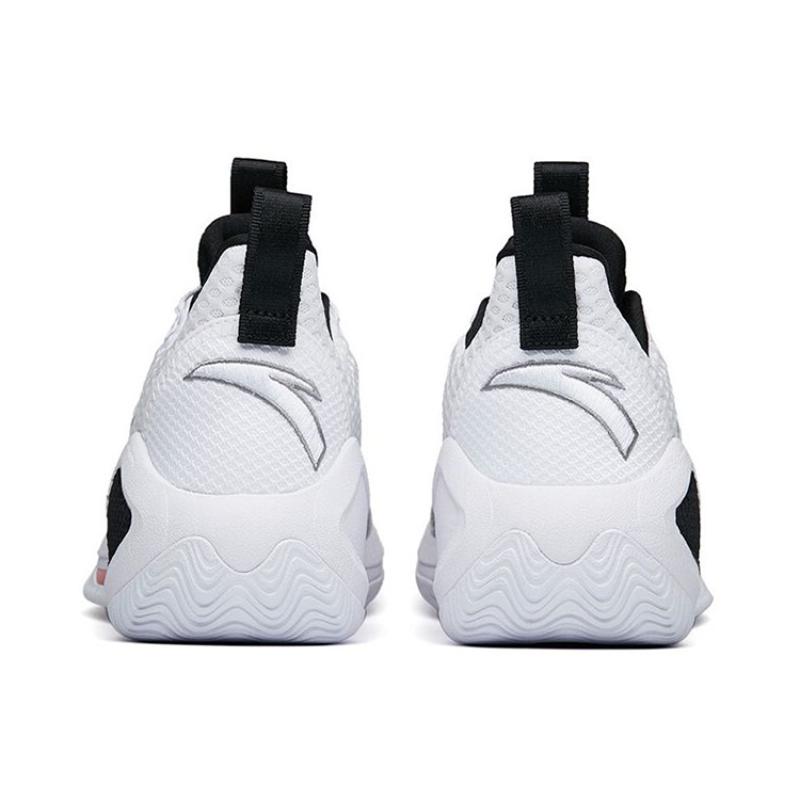 Anta Alien 3 Nitrogen Technology Cushioning Anti-Slip And Wear-Resistant Mid-Top Basketball Shoes White Black Sneakers 112211601-1
