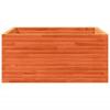 Plant Pot Wax Brown 100 X 100 X 46 Cm Solid Pine Wood