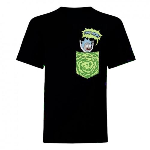 Rick And Morty Unisex Adult Tiny Pocket T-Shirt
