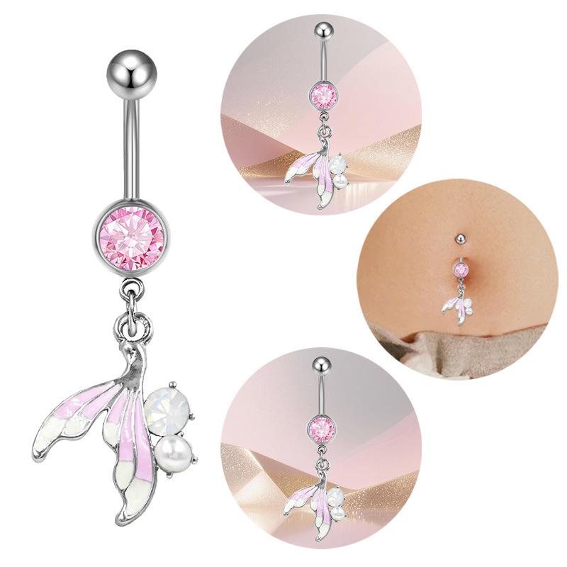 Gaibei Trendy European & American Cat Dolphin Navel Ring Jewelry