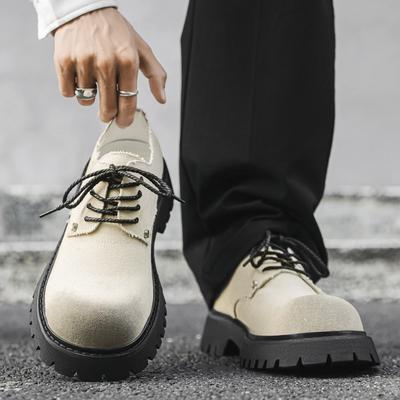 Leather Shoes Men'S Spring New Formal Wear Business Big Head Thick Sole Heightening Wedding Groom Casual Shoes 66622-J