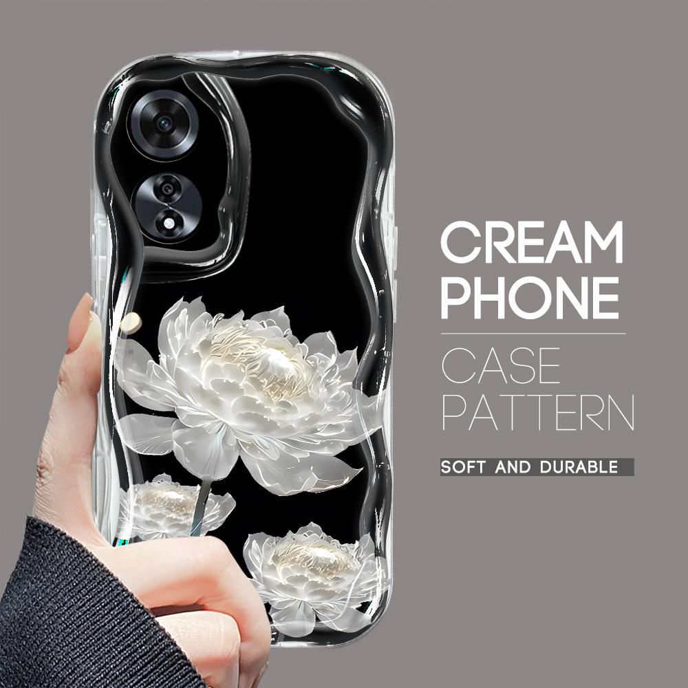 

Для OPPO A12 A15 A38 A58 A60 A76 A92 Reno8 11F 11Pro 12 Realme 10 12Pro 14 C35 C63 Модна Дівчина Кремова Текстура М який Силікон Повне Покриття Захист Камери Realme Narzo 10 чистий