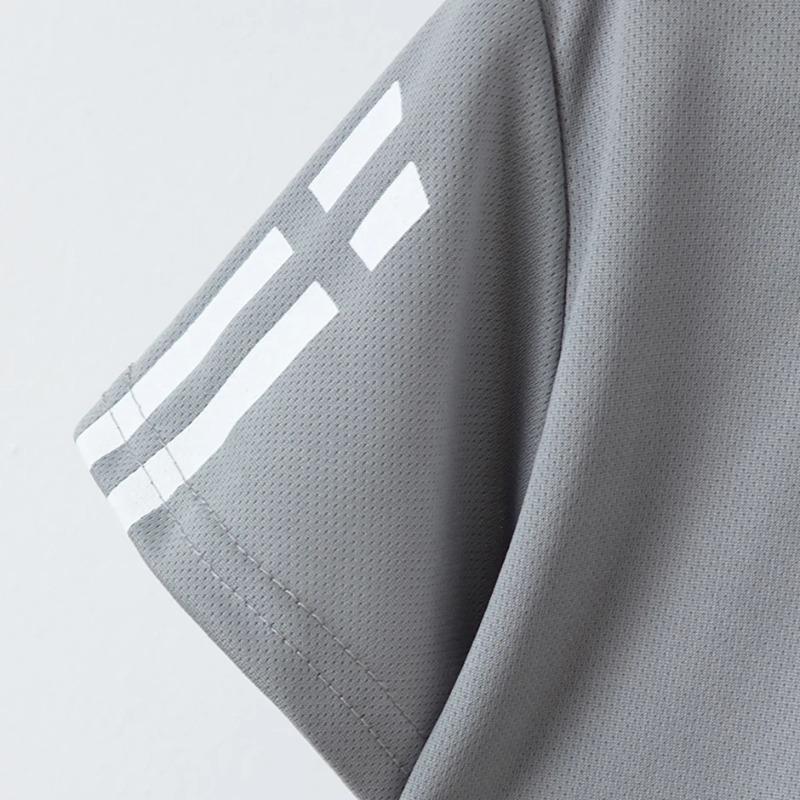 Boys Summer Solid Color Quick Drying Breathable Set Big Kids Loose Sports Running Hiking Outdoor Short Sleeved Shorts