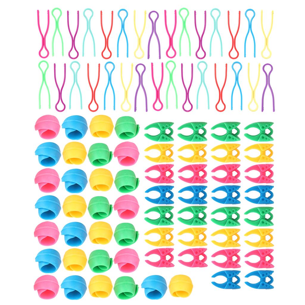 90Pcs Bobbin Thread Buddies Silicone Clamps Fixing Clips Plastic Sewing Supplies