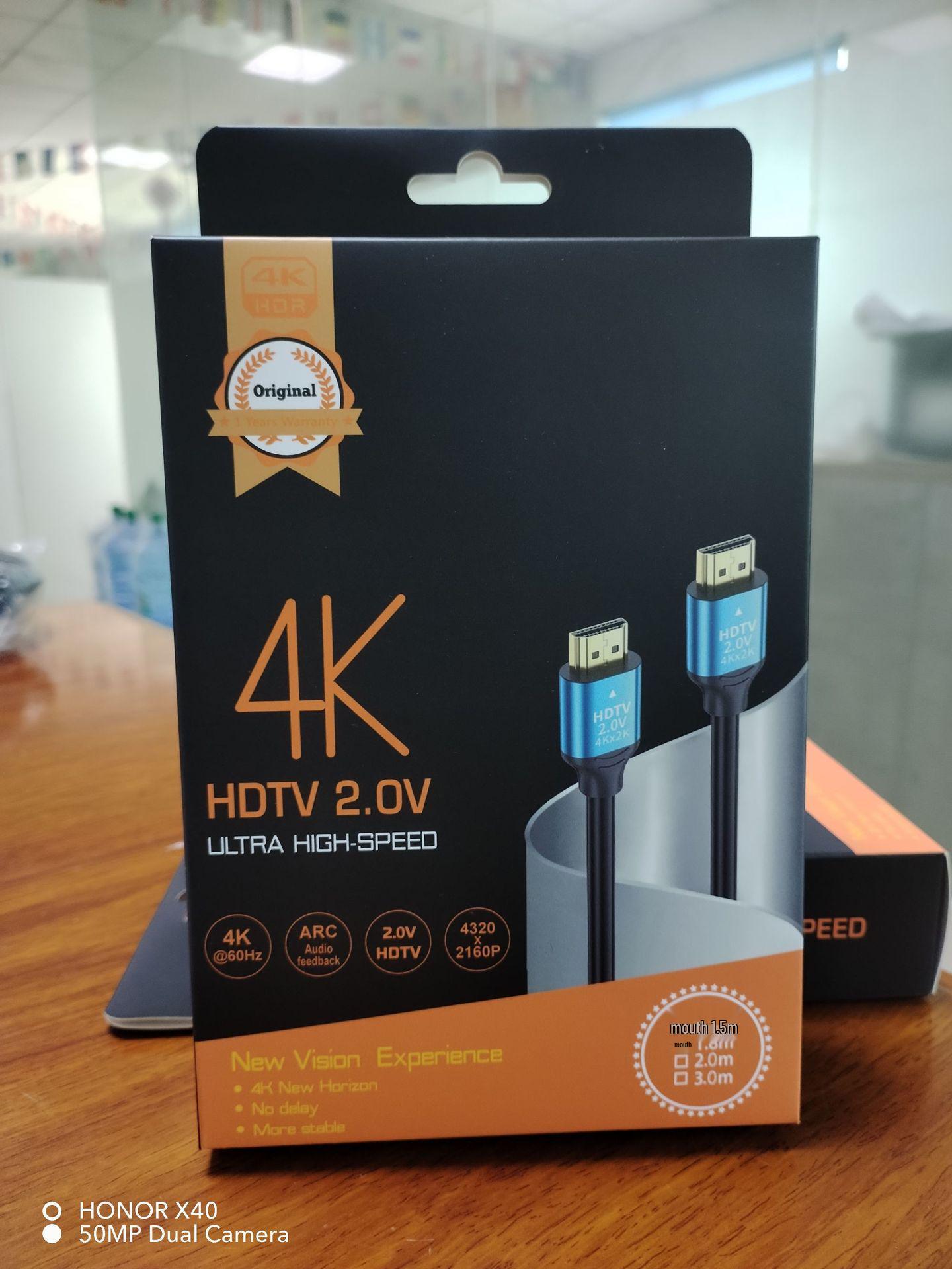 

Кабель HDMI 2.0 4K для подключения монитора компьютера, телевизора и проектора. 0.5m