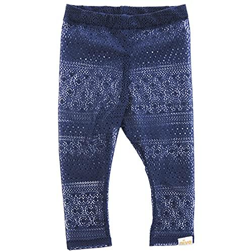 

[NIVA] Made in Japan: Stylish Stretch Lace Baby Leggings. Perfect as a Baby Shower Gift or Half Birthday Gift. (NIVA) Lacy Leggings (70cm, Navy)