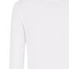 Emporio Armani Ss24 Solid Color Letter Logo Embroidered Crew Neck Casual Long Sleeve T-Shirt Men tops White 111984-4F511-00010