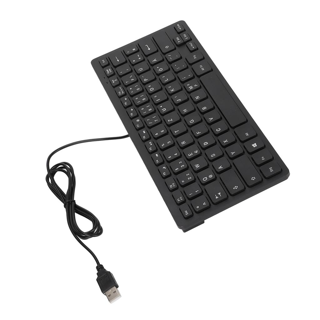 Keyboard 78 Key Mute Ultra Thin Wired Mini USB Interface Desktop Computer Small Language Keyboard