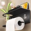 Punch-Free Installation Wall Mount Tissue Roll Rack Bathroom Storage Shelf  Home Organization