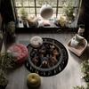 Dreamcatcher Dog  Round Area Rug,Carpet Rug for Living Room Bedroom Sofa Playroom Decor,Non-slip Floor Mat