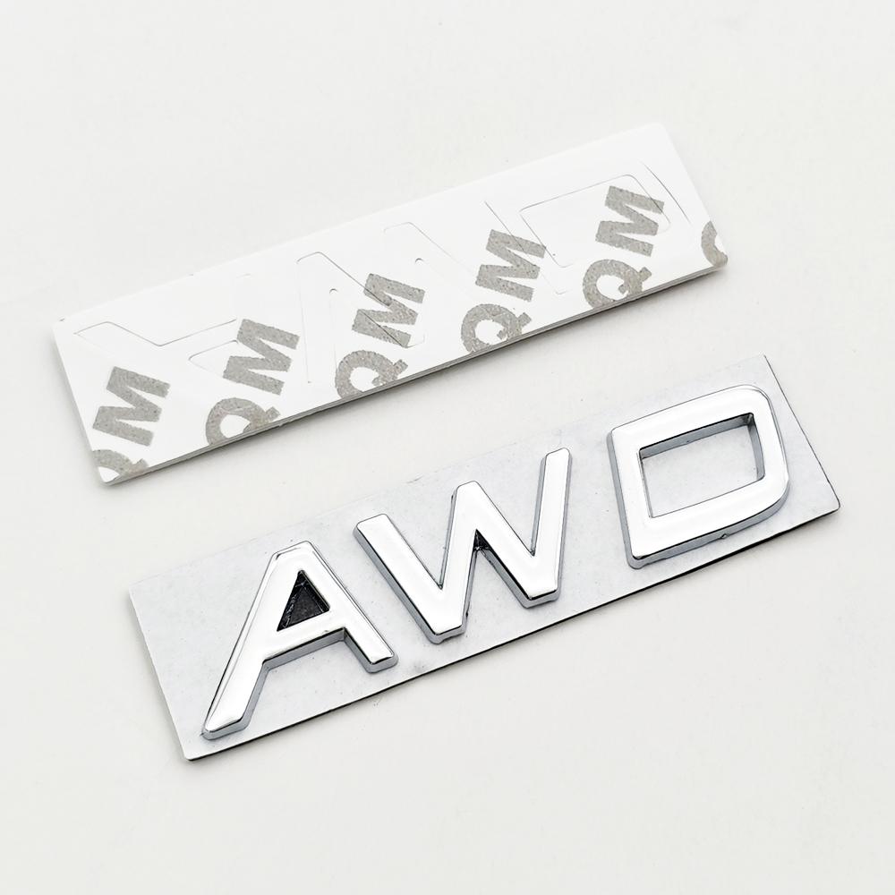 3D Metalen Badge Auto Achterklep Logo T5 T6 AWD Embleem voor Volvo S40 S60 S90 XC40 XC60 XC90 V50 V70 T5 T6 AWD Sticker Accessoires