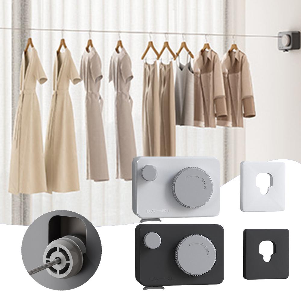 Retractable Clothesline Wall Mounted Invisible Clothes Drying Laundry Line Multipurpose Drying Rack Wall Rope For Home Balconies