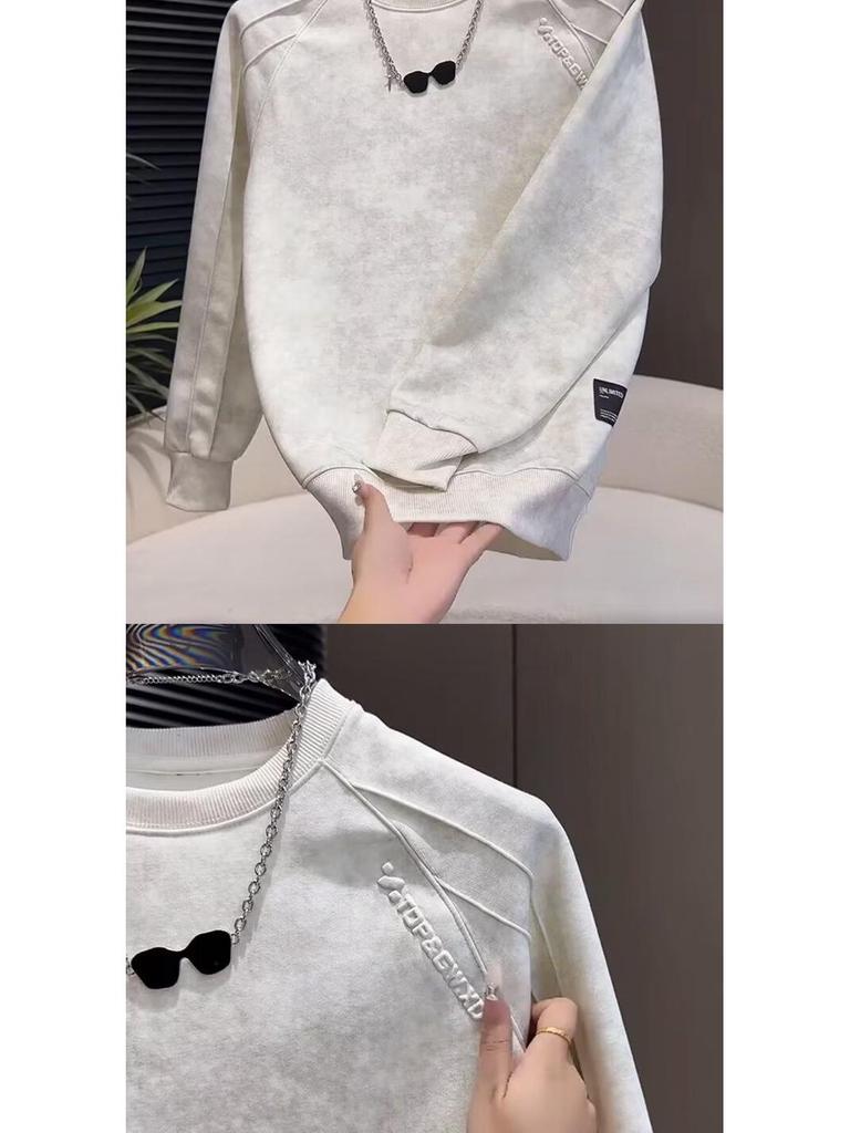Herren 2025 Herbst Colorblock Patchwork Hoodie - Trendiger Rundhalsausschnitt, Langarm, Vielseitiges Design