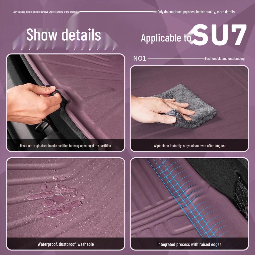 Xiaomi SU7 TPE Protective Trunk and Backrest Mat, Interior Car Accessory