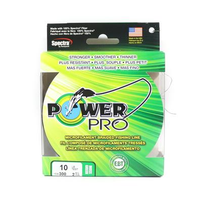 POWER PRO Pletený vlasec Spectra 10lb x 300yardů, zelený (1375)
