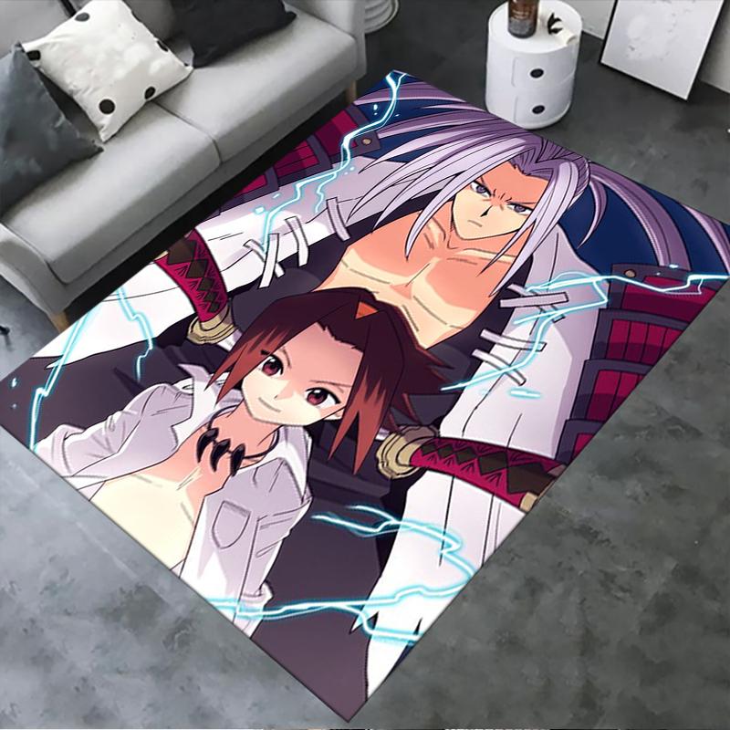 

2025 Новый ковер Shaman King для гостиной, спальни, дома, дивана, игровая нескользящая напольная подстилка для детей154 40x60cm( 15x23in )