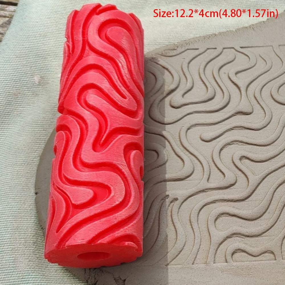 DIY Clay Tile Roller Pottery Tools Creative 3D Printed Clay Texture Rollers Handmade Handicrafts