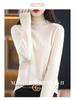 Women's Cashmere Half-Turtleneck Sweater - Thick, Loose, All-Match Wool Knit Pullover for Autumn and Winter