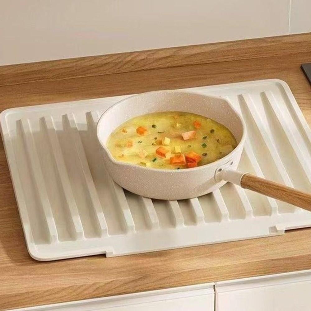 Flexible Thick Silicone Sink Drying Mat Heat-Resistant Kitchen Sink Mat  Bowl Plate Draining