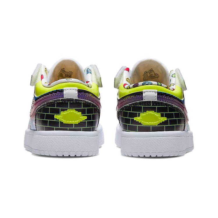 Air Jordan 1 Low ALT PS Old School Gaming Dětské tenisky Bílá Černá Citronově-jedovatá DM8970-114