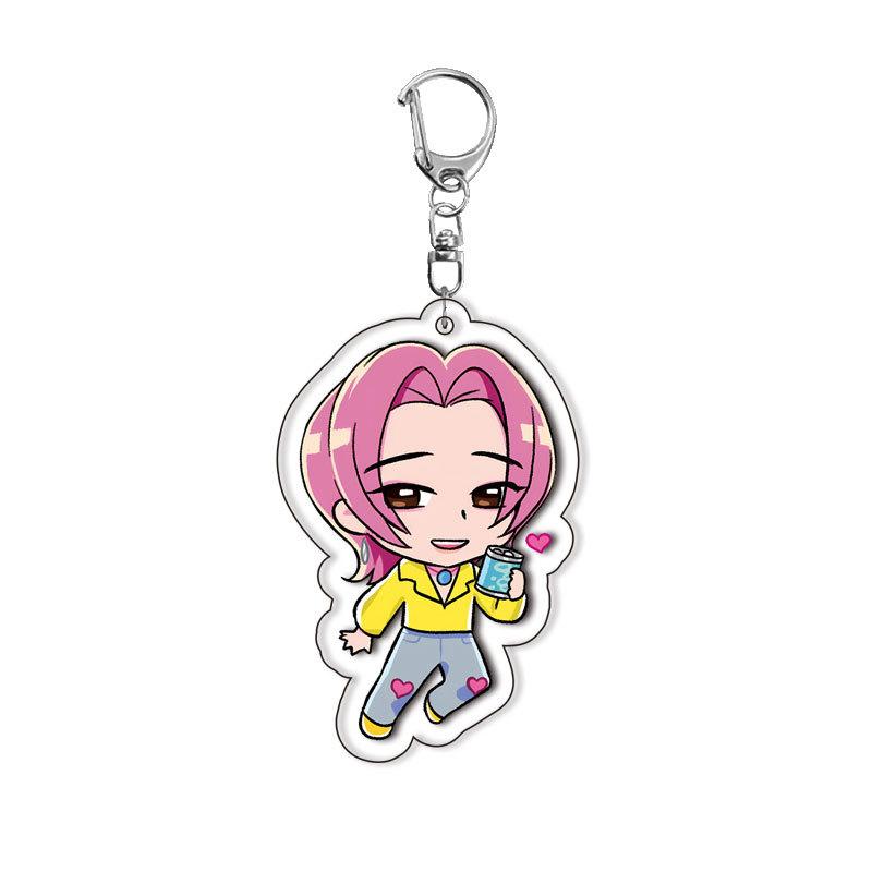 Cute Souvenir Kingring Kpop Demon Hunter Q Version Acrylic Keychain Friends Key Rings Lovely Bag Pendant Gift