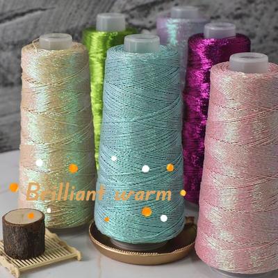 200g/rotolo 1mm filo con anima colorata oro argento uncinetto a mano borsa fai-da-te filato argentato scintillante texture morbida filo intrecciato multifunzionale