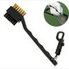 Club Brush Groove Ball Cleaner Cleaning Kit Tool 2 Sided Brass Wires Nylon Golf Brush with Clip