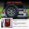 For Jeep Wrangler TJ YJ 1987-2006 Tail Lght Cover Frame Rear Lamp Hood Aluminum Protector Guard Shell U.S. Flag Shape Hollow Out