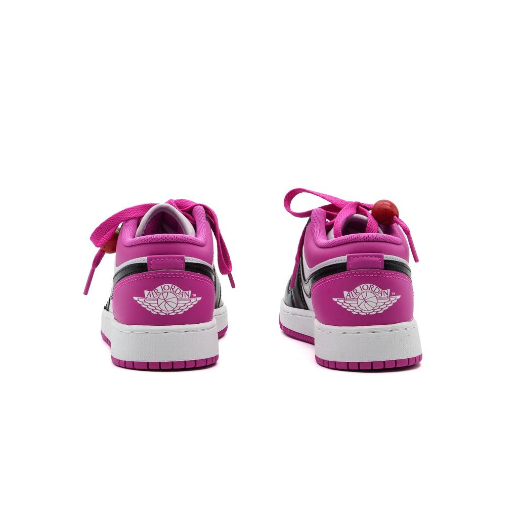 Jordan Air Jordan 1 Abrasion Resistant Abrasion Resistant Low top Vintage Basketball Shoes Women's Black White Pink FV8486-600(team1104)