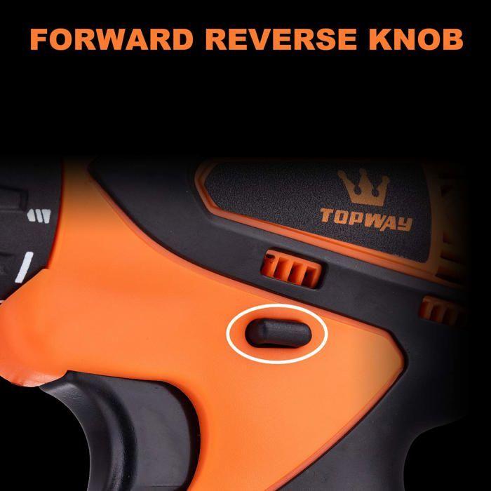 Perceuse - TOPWAY - localisation-B08C5465T2 - 12V - 1,3Ah - 1350 tr/min