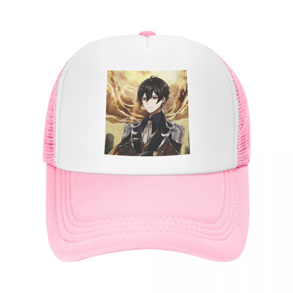 Classic Zhongli Genshin Impact Baseball Cap Women Unisex Adjustable Anime Game Trucker Hat Sports Snapback Hats Summer Caps