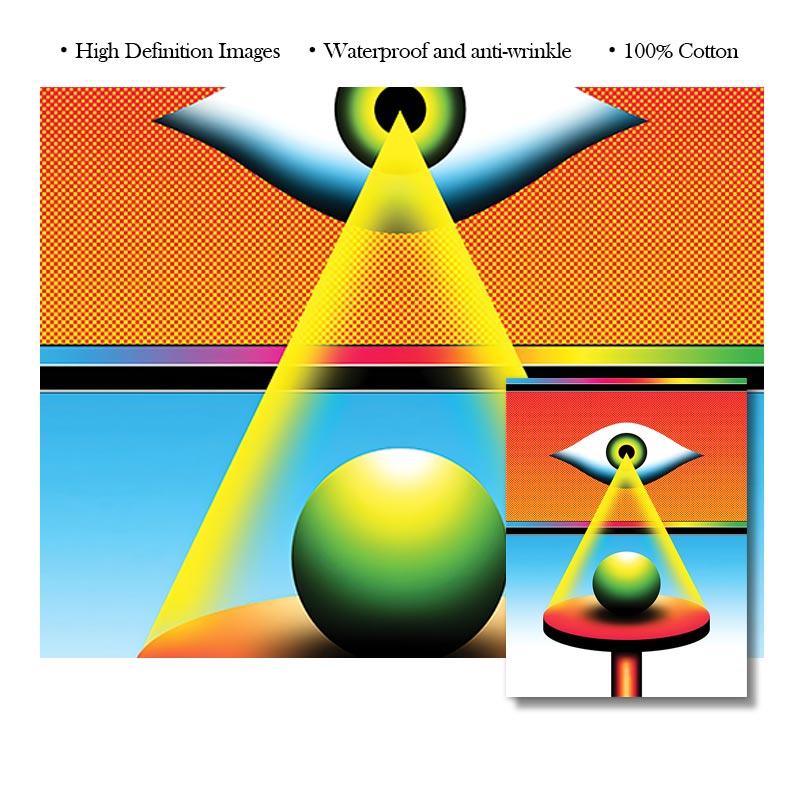 Abstract All Seeing Eye Psychedelic Surreal Landscape Evil Eye Spiritual Poster Third Eye Chakra Female Wall Art Canvas Painting