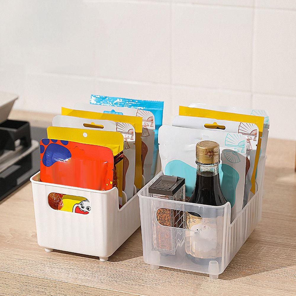 Rack de Temperos de Grande Capacidade Caixa Transparente Dividida para Armazenamento de Cosméticos e Alimentos Prateleira de Temperos para Bancada Organizador de Armário de Despensa de Cozinha