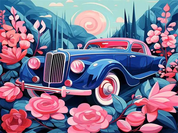 5D Diamond Painting New Arrivals Car Rose Home Decor Embroidery Mosaic Flower Landscape Wall Art