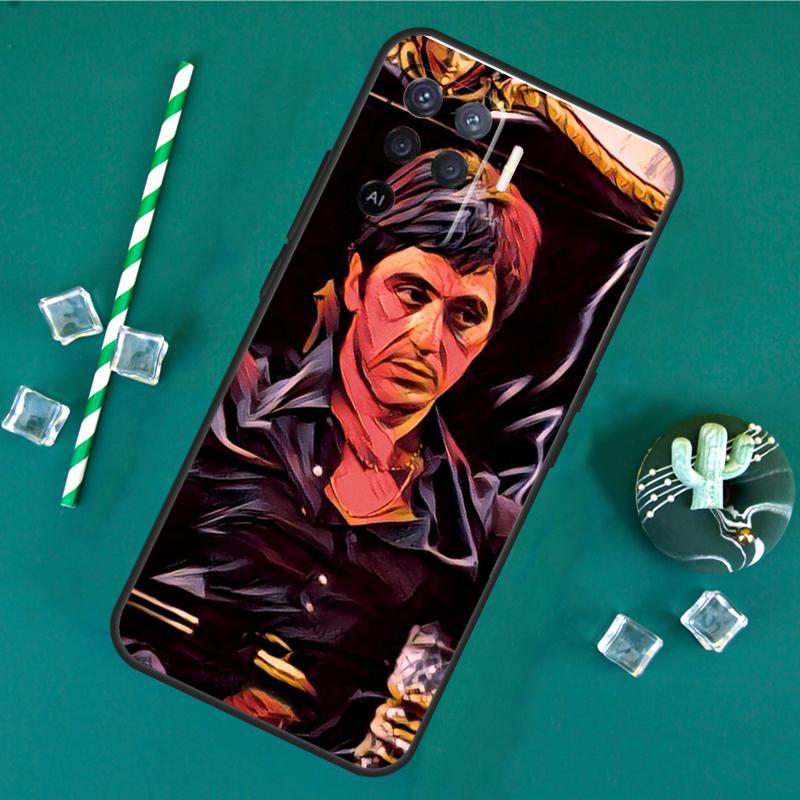 Al Pacino Scarface Phone Case For Oppo A18 A38 A58 A78 A98 A40 A60 A80 A91 A15 A17 A74 A94 A54 A57S A16 A76 A96