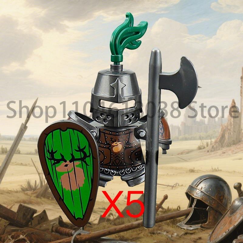 Medieval Military Figures Octopus Sea Demon Knights Building Blocks Weapons Accessories Sword Temple Spear Shield MOC MINiBricks