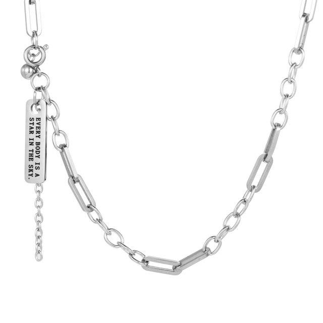 

Модное ожерелье из нержавеющей стали с подвеской-цепочкой для мужчин и женщин, колье в стиле панк, модные мужские ювелирные изделия, подарок 60cm